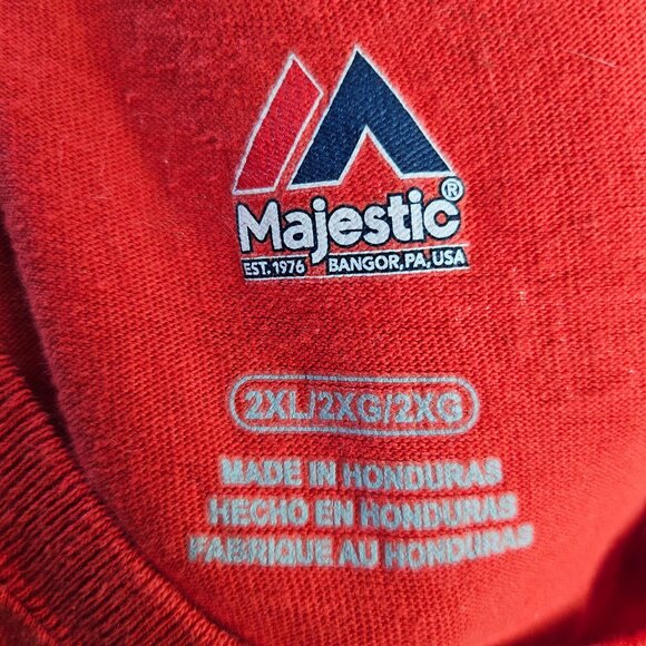 Utah Jazz Majestic Rubio 3 Red T-Shirt 2XL Mens Cotton - Picture 5 of 5